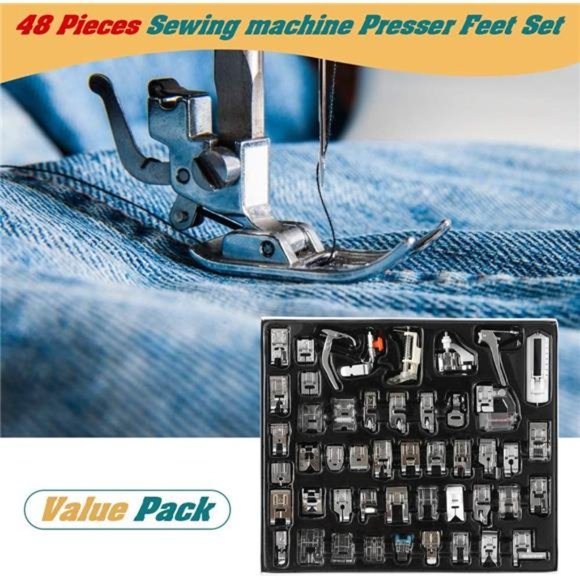 48Pcs Sewing Machine Presser Feet Sewing Foot Set for Brother, Babylock, Singer - Picture 3 of 7